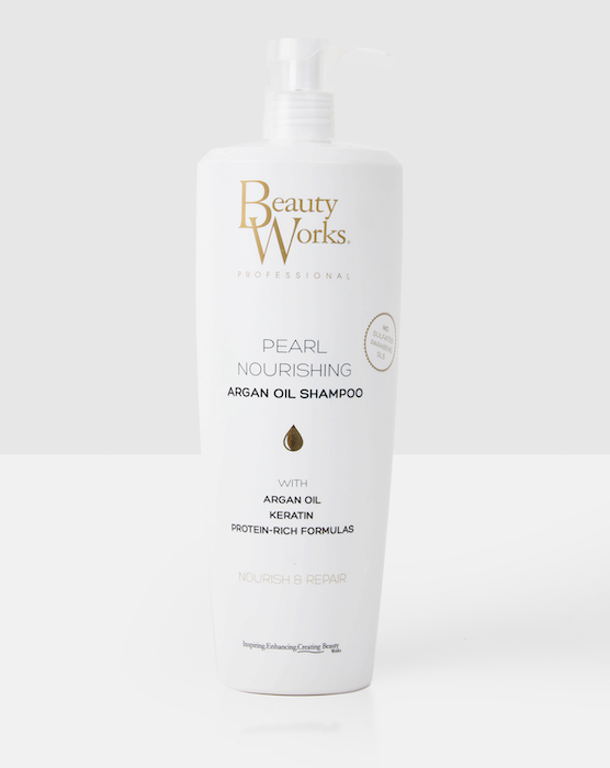 Beauty Works Salon Size Pearl Nourishing Argan Oil Shampoo 1 Litre (Sulfate Free)