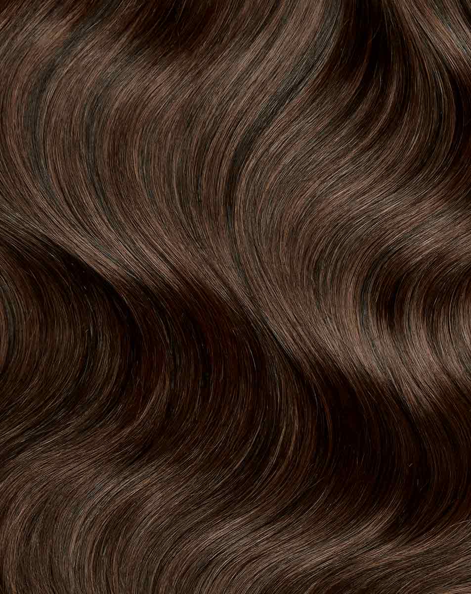 22" Double Hair Set Clip-In Extensions - Roast Chestnut