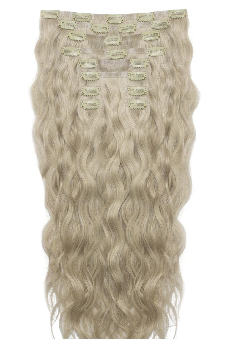 22" Beach Wave Double Hair Set - Barley Blonde