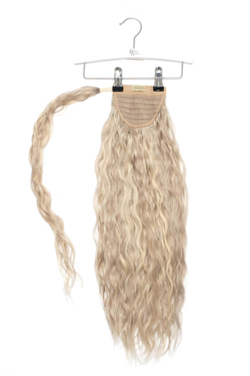 20" Clip-in Beach Wave Invisi® Ponytail - Barley Blonde