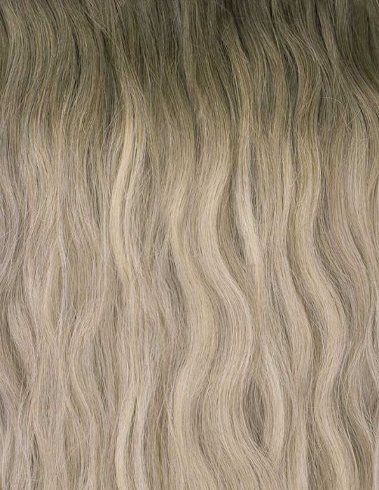 18" Beach Wave Double Hair Set Clip-In Extensions - Scandinavian Blonde