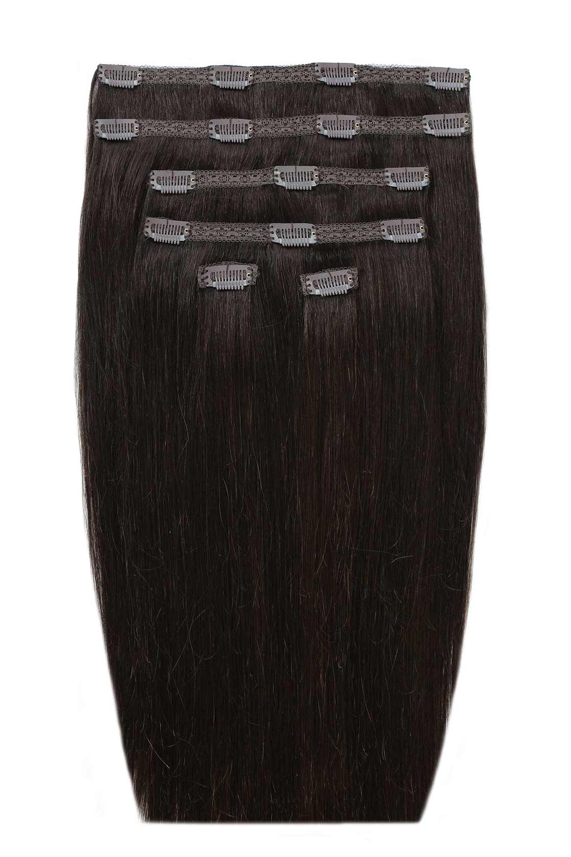 18" Double Hair Set - Ebony Black 1B