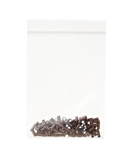 Copper Micro Rings Light Brown 100 Pieces
