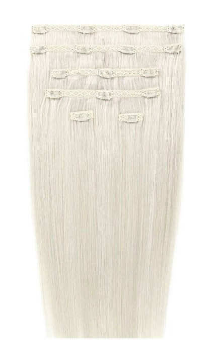 22" Double Hair Set Clip-In Extensions - Ivory