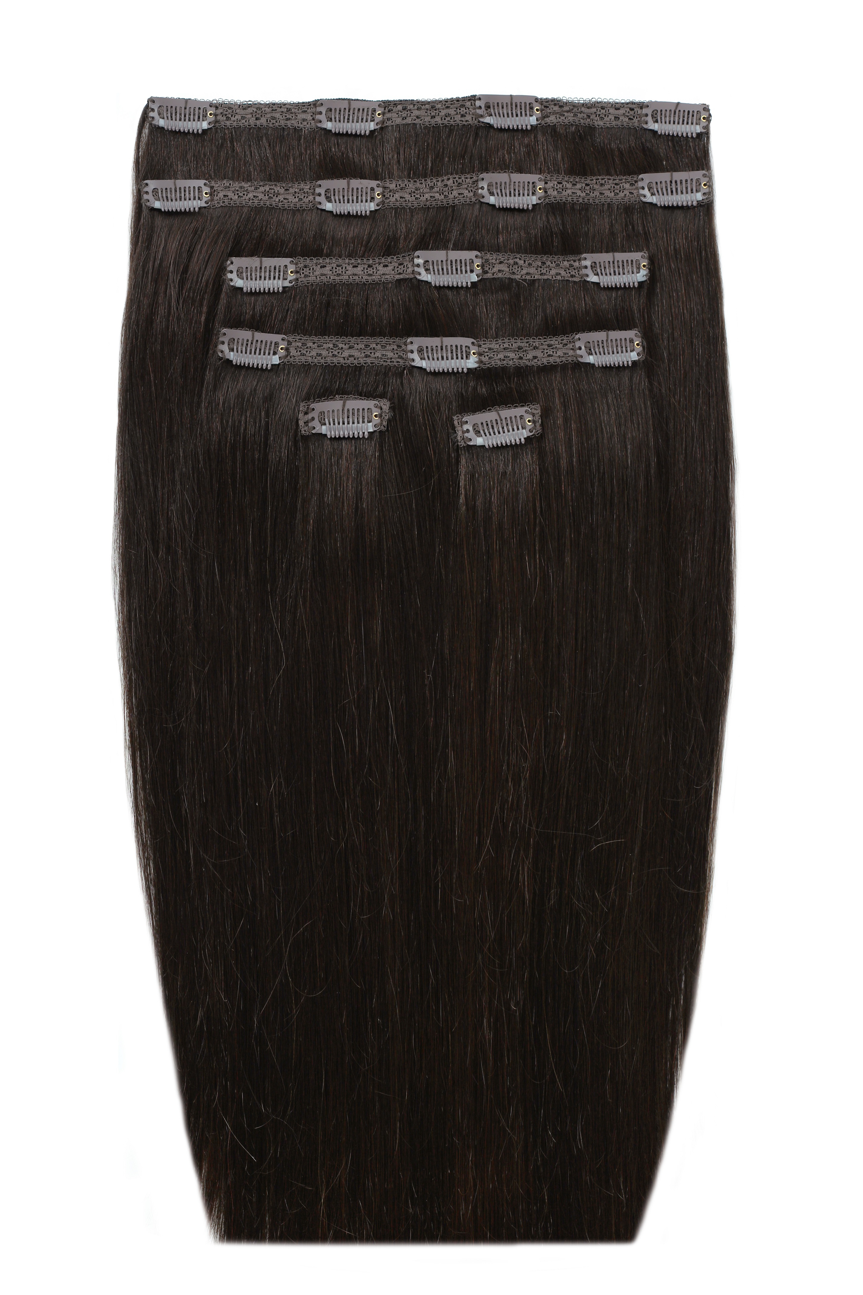 22" Double Hair Set - Ebony Black 1B
