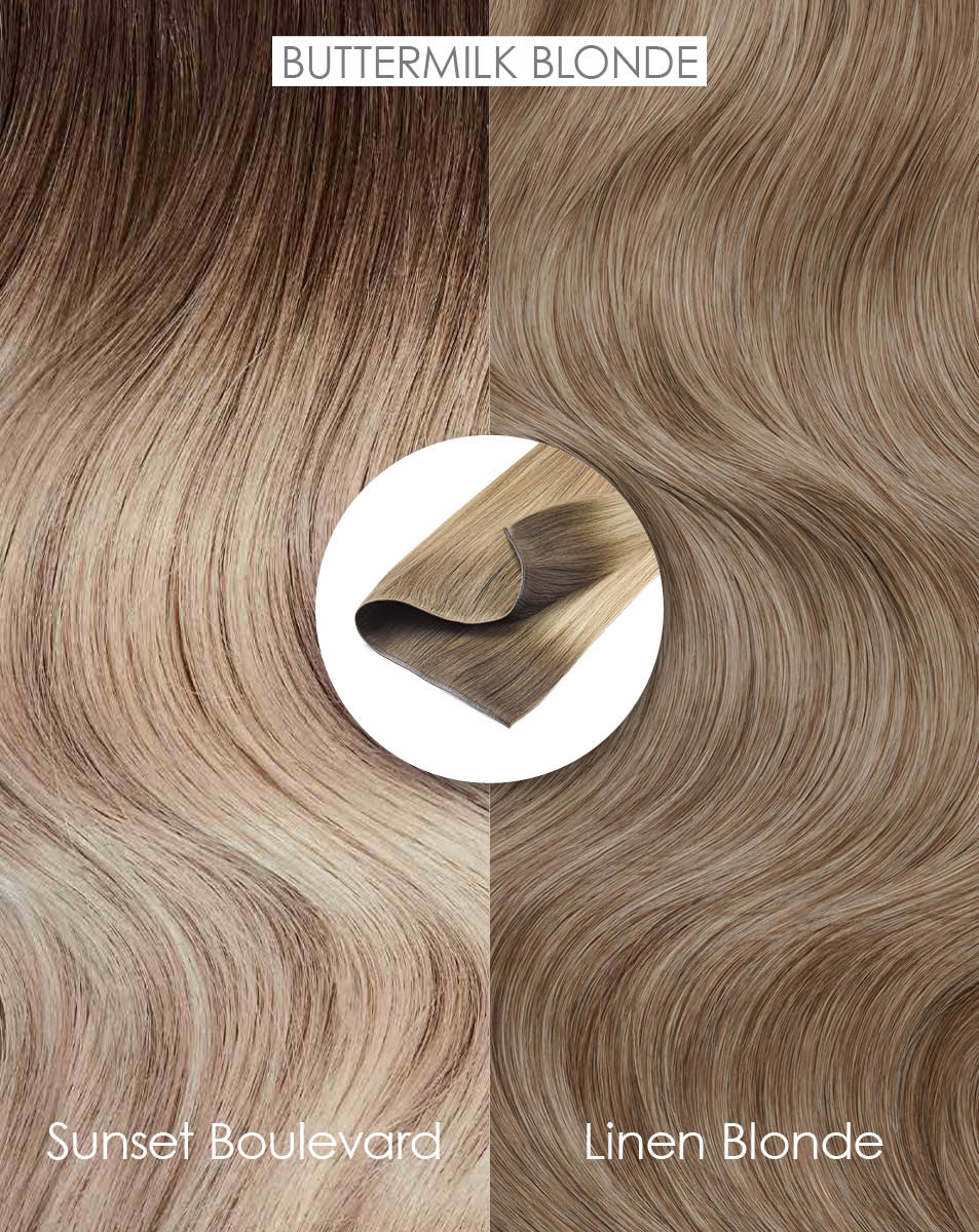 100% Remy Colour Swatch - Buttermilk Blonde