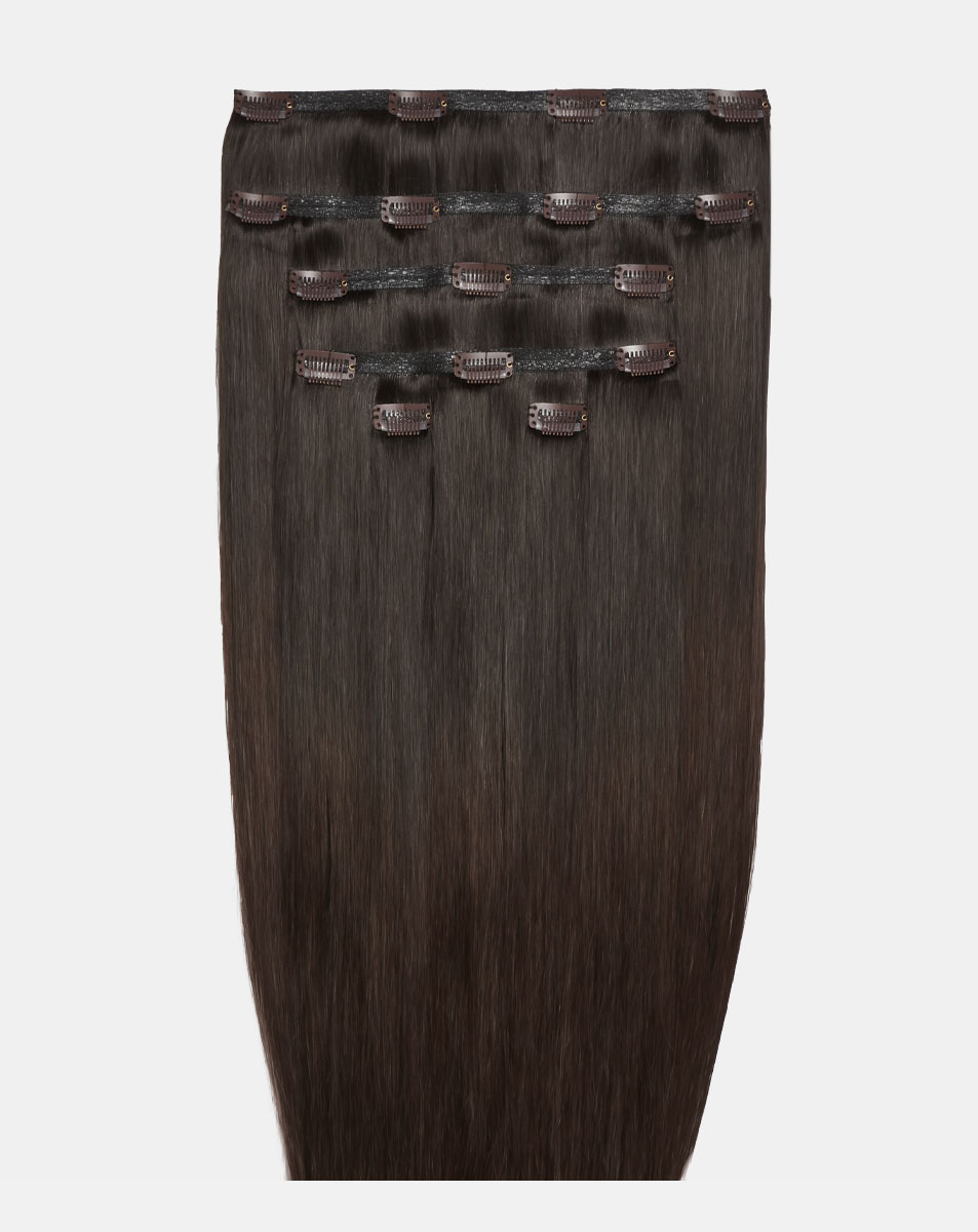 20" Double Hair Set Clip-In Extensions - Brownie Batter 