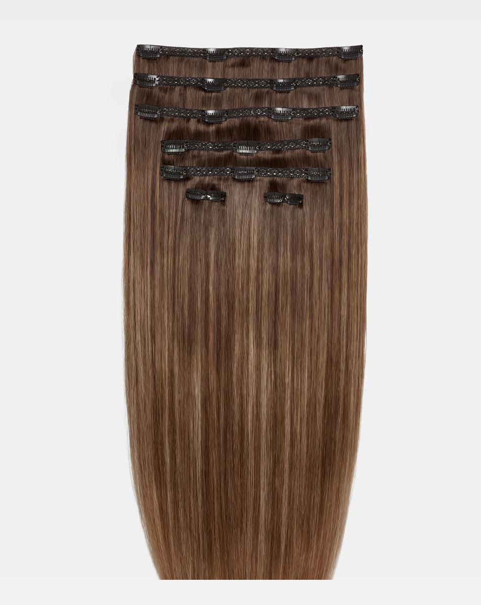 26" Double Hair Set Clip-In Extensions - Butterscotch 
