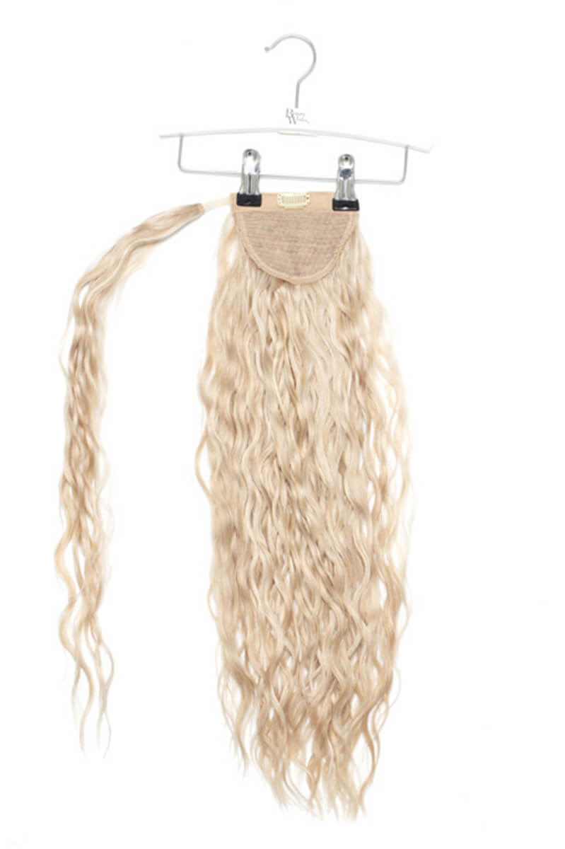 20" Clip-in Beach Wave Invisi® Ponytail - Champagne Blonde