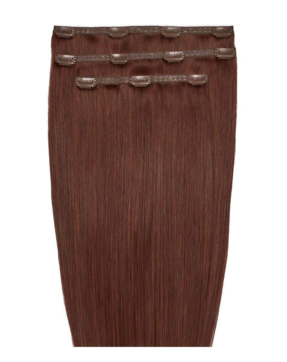 18" Deluxe Remy Instant Clip-In Hair Extensions - Crimson