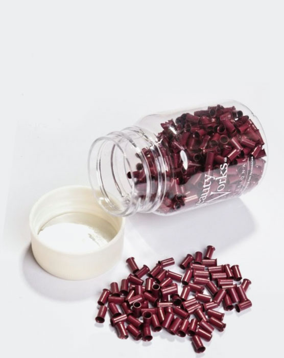Aluminium Micro Rings Red 500 Pieces
