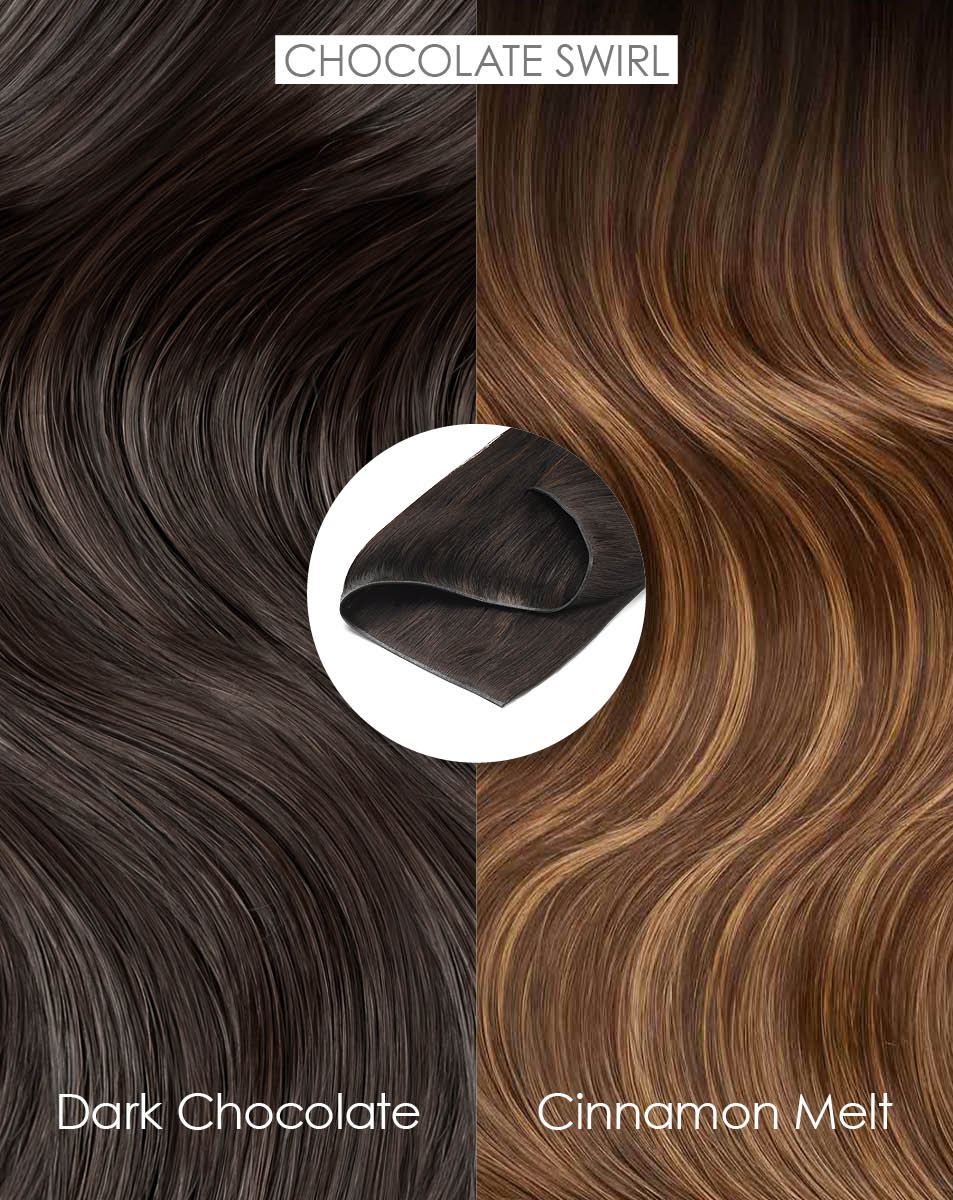 100% Remy Colour Swatch - Chocolate Swirl