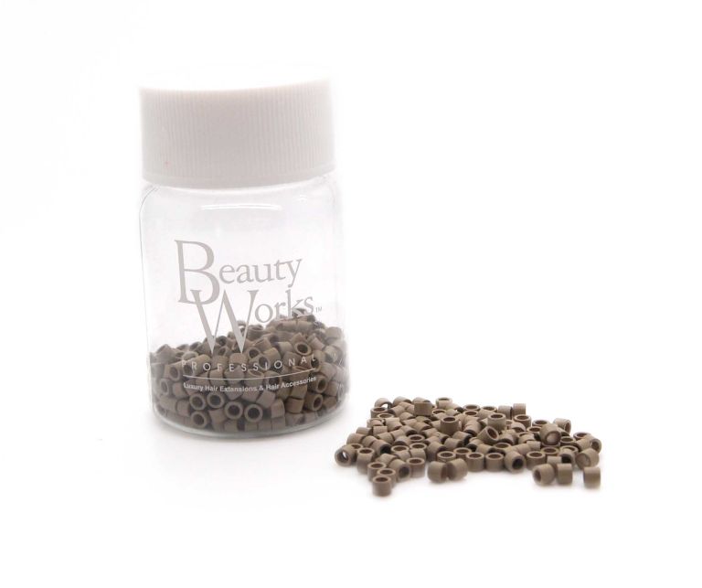 Aluminium Micro Rings Dark Blonde 500 Pieces