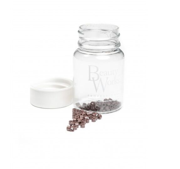 Aluminium Micro Rings Light Brown 500 Pieces