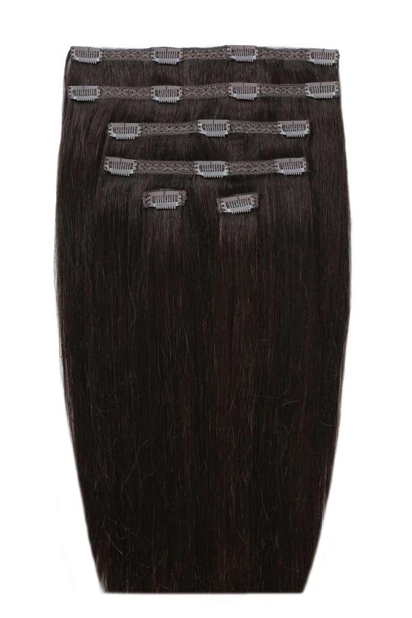 18" Double Hair Set - Ebony Black 1B