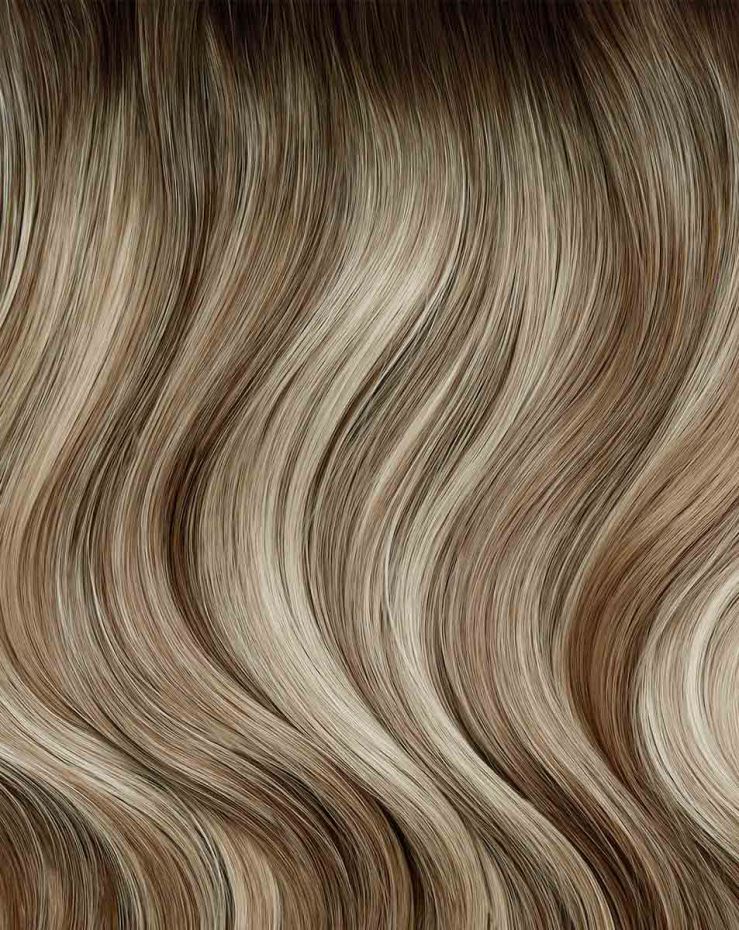 16" Express-Weft Tape-In Hair Extensions - Mocha Melt