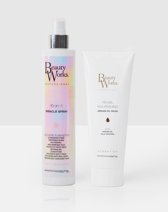 Beauty Works 10-in-1 Miracle Spray 250ml and Pearl Nourishing Mask 250ml Bundle