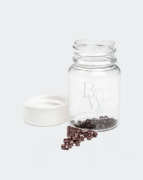 Aluminium Micro Rings Brown 500 Pieces