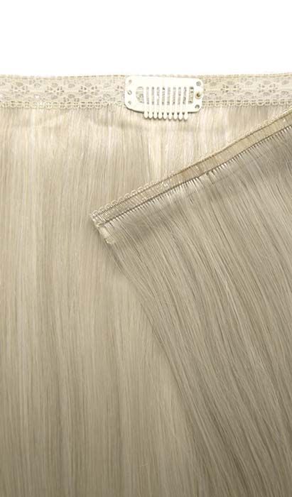 22" Double Hair Set Weft Clip-In Extensions - Barley Blonde