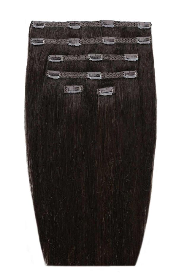 20" Double Hair Set - Ebony Black 1B