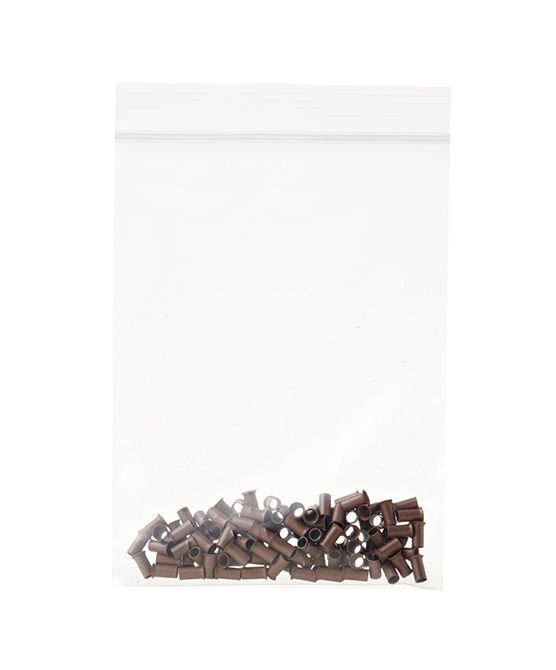 Copper Micro Rings Light Brown 100 Pieces