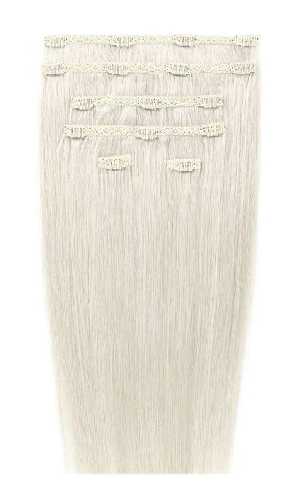 20" Double Hair Set Clip-In Extensions - Ivory