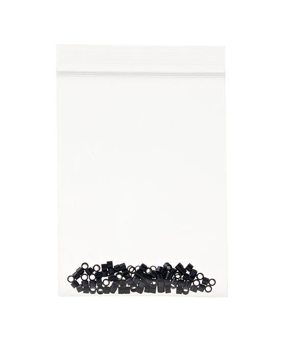 Aluminium Micro Rings Black 100 Pieces