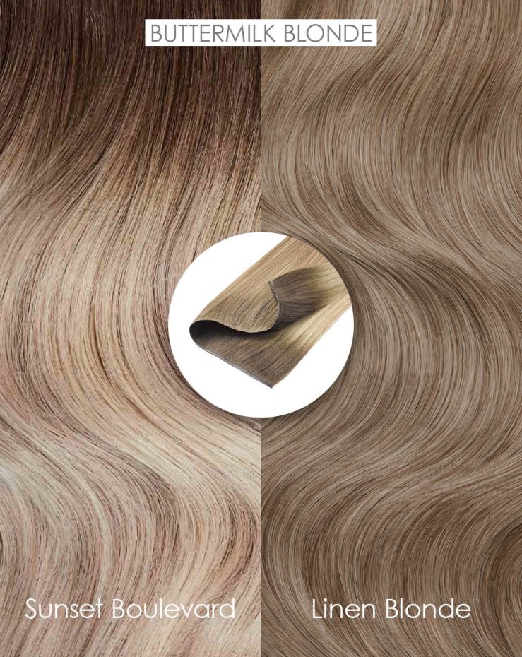 100% Remy Colour Swatch - Buttermilk Blonde