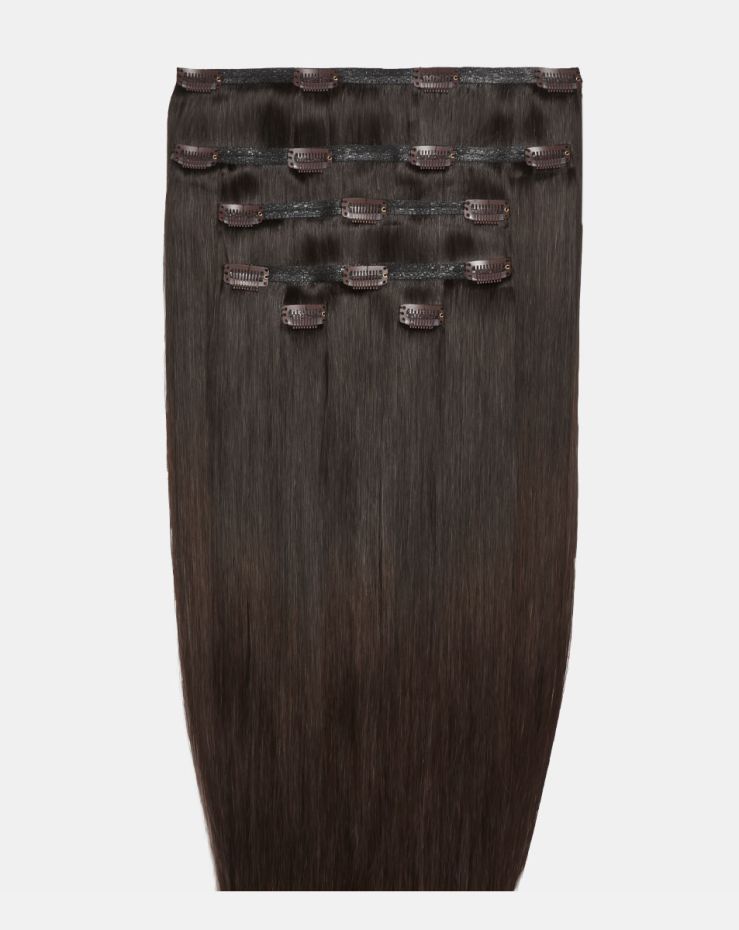 20" Double Hair Set Clip-In Extensions - Brownie Batter 