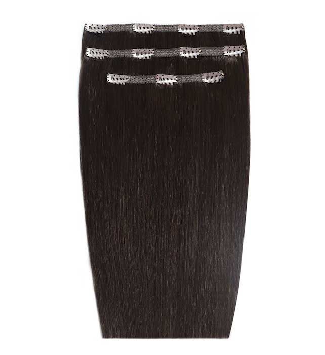 18" Deluxe Remy Instant Clip-In Hair Extensions - Ebony