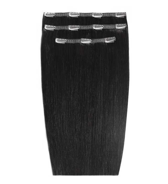 18" Deluxe Remy Instant Clip-In Hair Extensions - Jet Set Black
