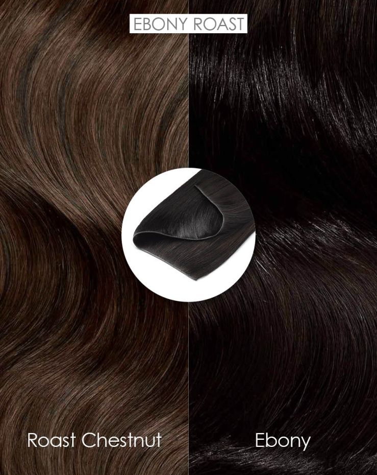 100% Remy Colour Swatch - Ebony Roast