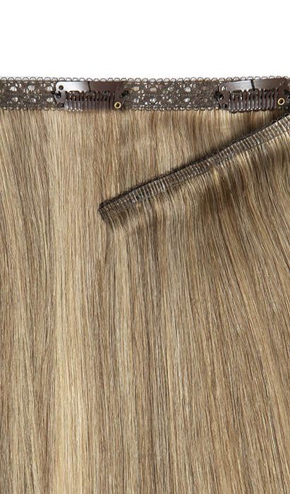 18" Double Hair Set Weft Clip-In Extensions - Honey Blonde