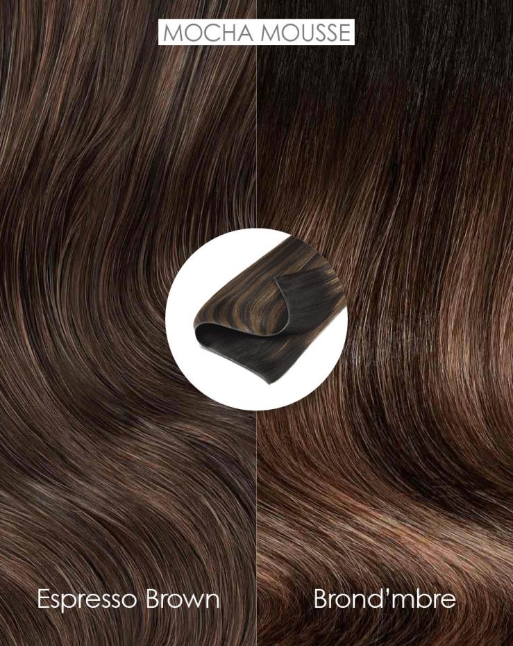 100% Remy Colour Swatch - Mocha Mousse