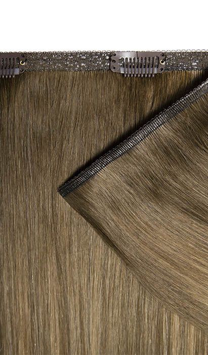 22" Double Hair Set Weft Clip-In Extensions - Mocha Melt