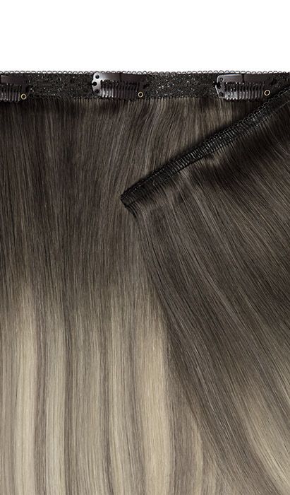 18" Double Hair Set Weft Clip-In Extensions - Scandinavian Blonde