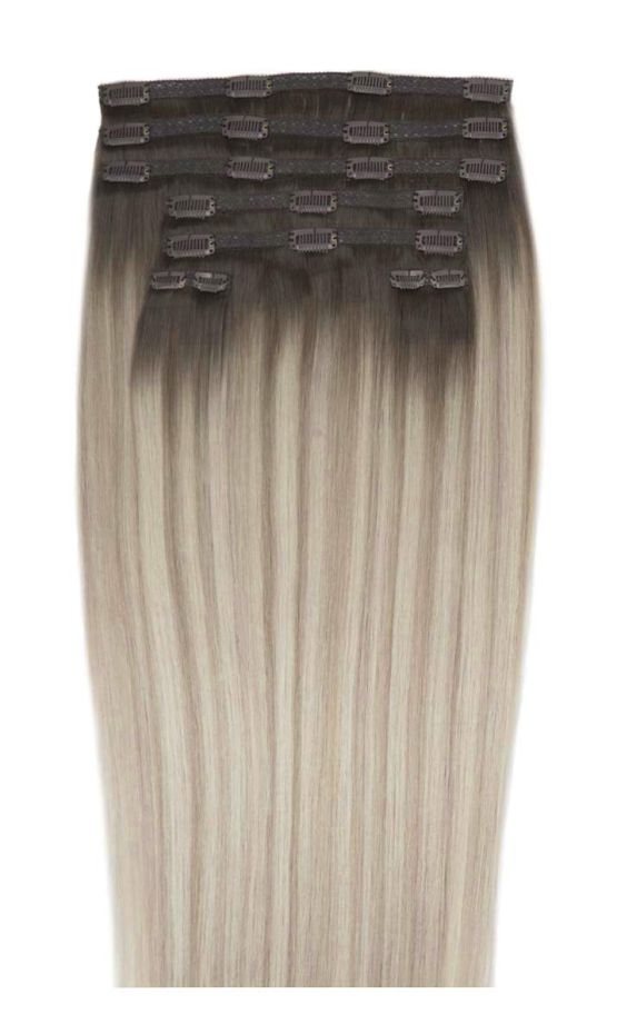 26" Double Hair Set Clip-In Extensions - Scandinavian Blonde