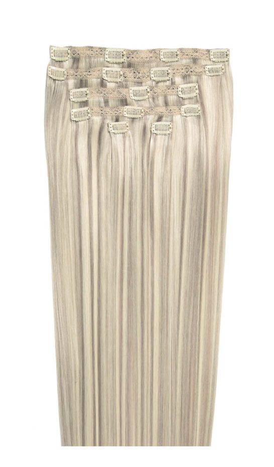 22" Double Hair Set Clip-In Extensions - Viking Blonde