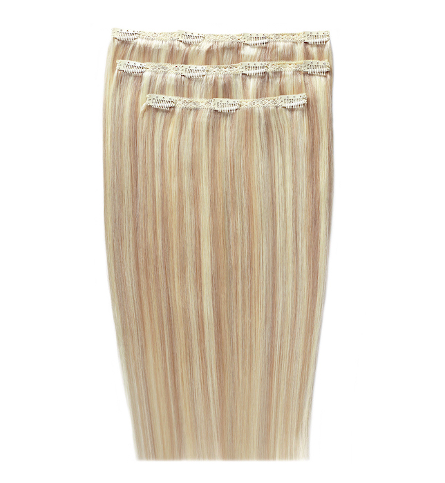 18" Deluxe Remy Instant Clip-In Hair Extensions - L.A. Blonde