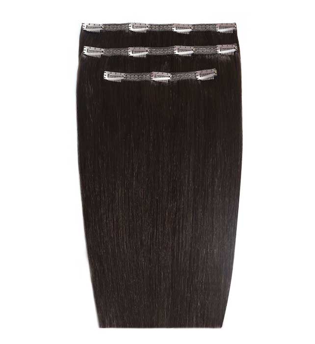 16" Deluxe Remy Instant Clip-In Hair Extensions - Ebony