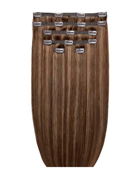 20" Double Hair Set Clip-In Extensions - Honeycomb