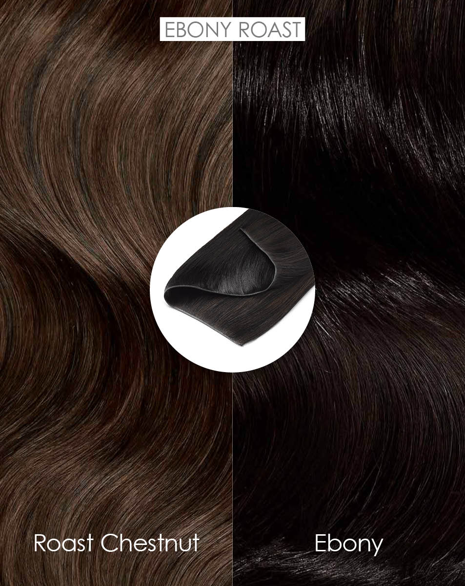 100% Remy Colour Swatch - Ebony Roast