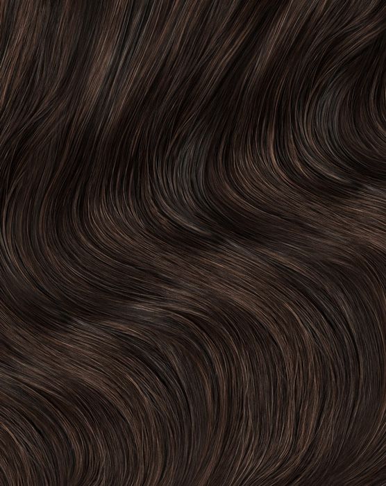 22" Half-Up Hair Set Clip-In Extensions - Espresso Brown