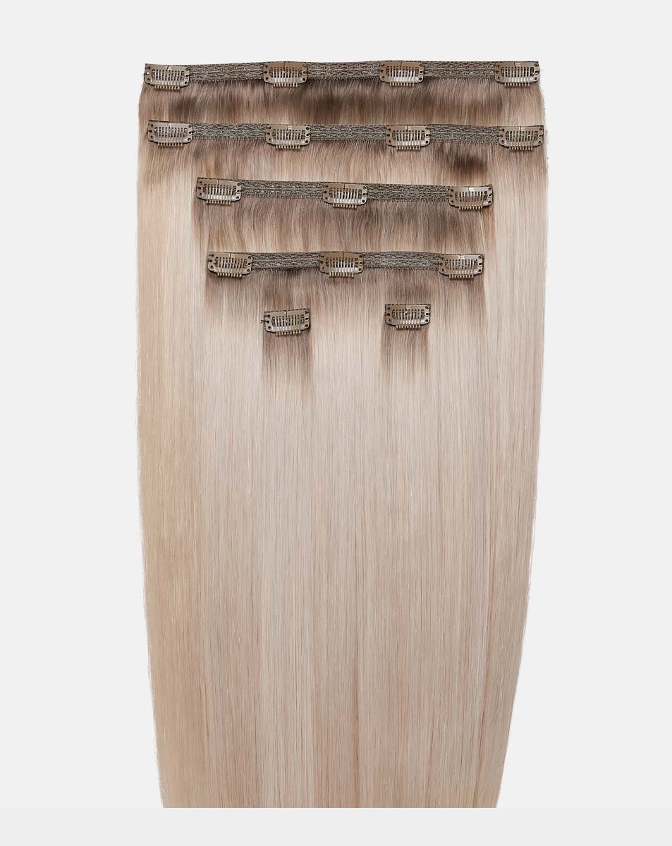 22" Double Hair Set Clip-In Extensions - Molly-Mae Glacier Blonde
