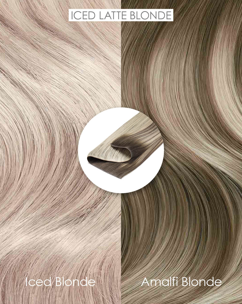 100% Remy Colour Swatch - Iced Latte Blonde
