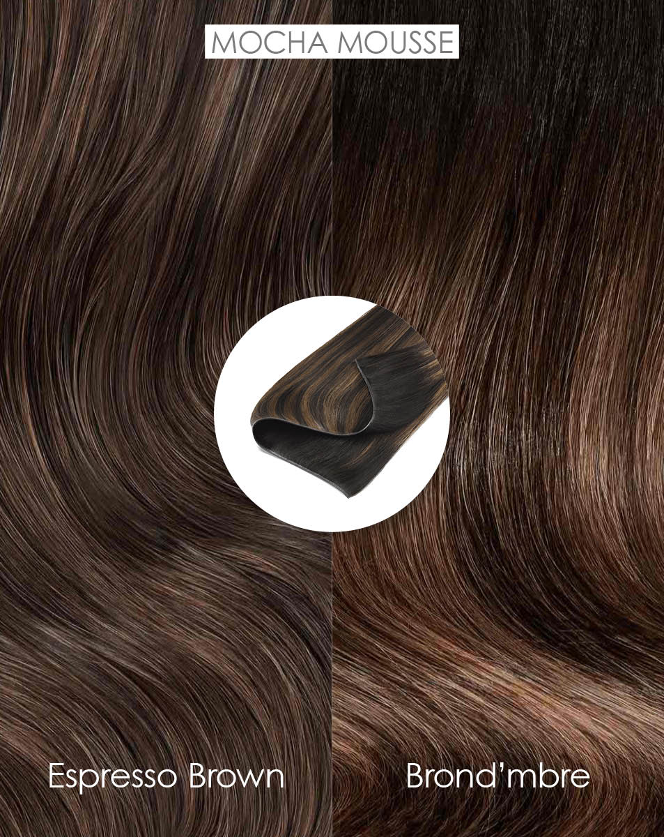 100% Remy Colour Swatch - Mocha Mousse