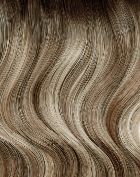 18" Deluxe Remy Instant Clip-In Hair Extensions - Mocha Melt