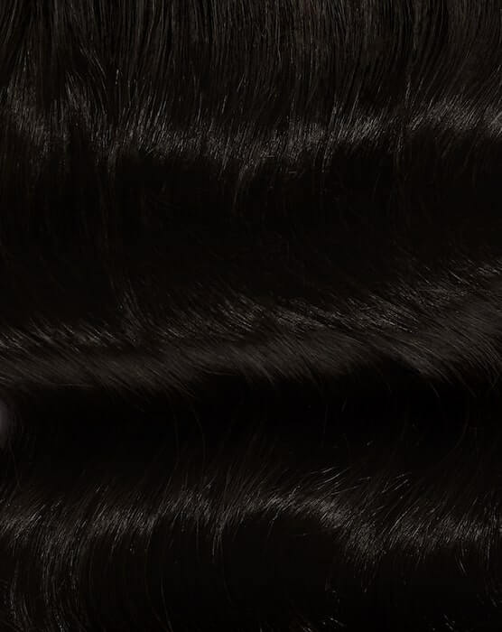 18" Double Hair Set Clip-In Extensions - Natural Black