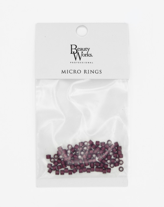 Silicone Lined Aluminium Micro Rings - Red 100 Pieces