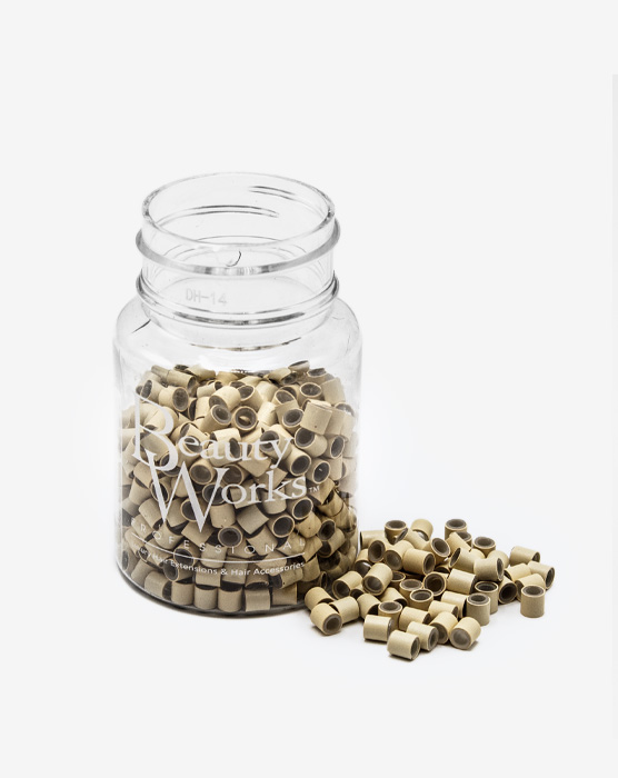 Silicone Lined Aluminium Micro Rings - Blonde 500 Pieces